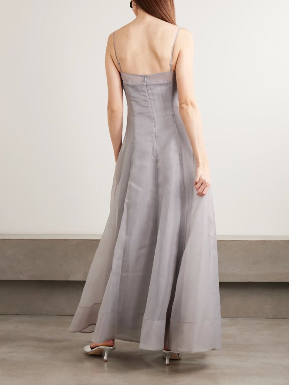 Grey STAUD Gustav Organza Gown Size Small NWOT - Picture 5 of 8